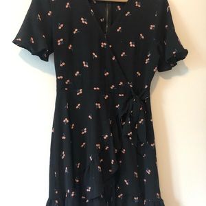 Xhilaration Cherry Print Wrap Dress